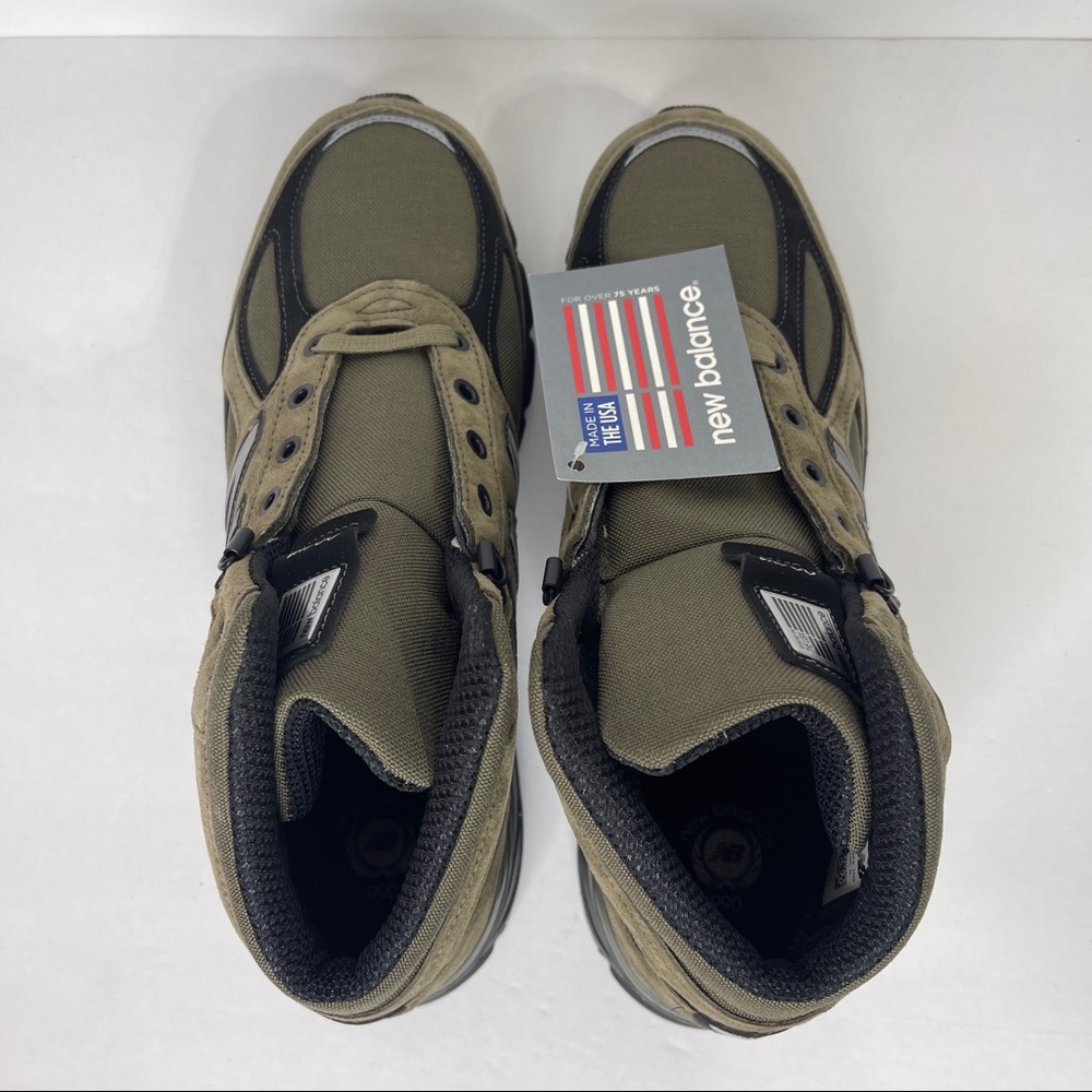 New Balance 990 V4 Mid Green Army Suede Boot 10.5 - Picture 8 of 12
